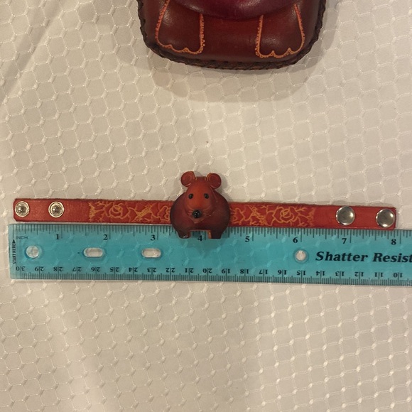 Leather Bracelet & Purse Set. Many uses for adults w/Key Chain & Wristlet Strap - Picture 13 of 15